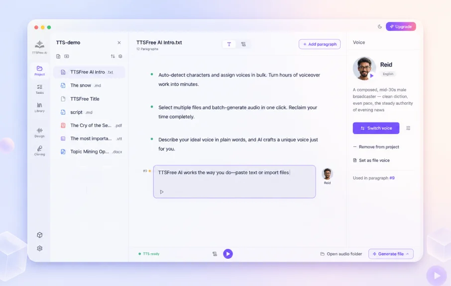 UI screenshot: Input your content