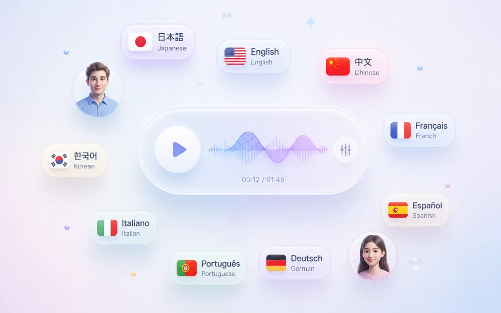 200+ Natural AI Voices Across 50+ Languages