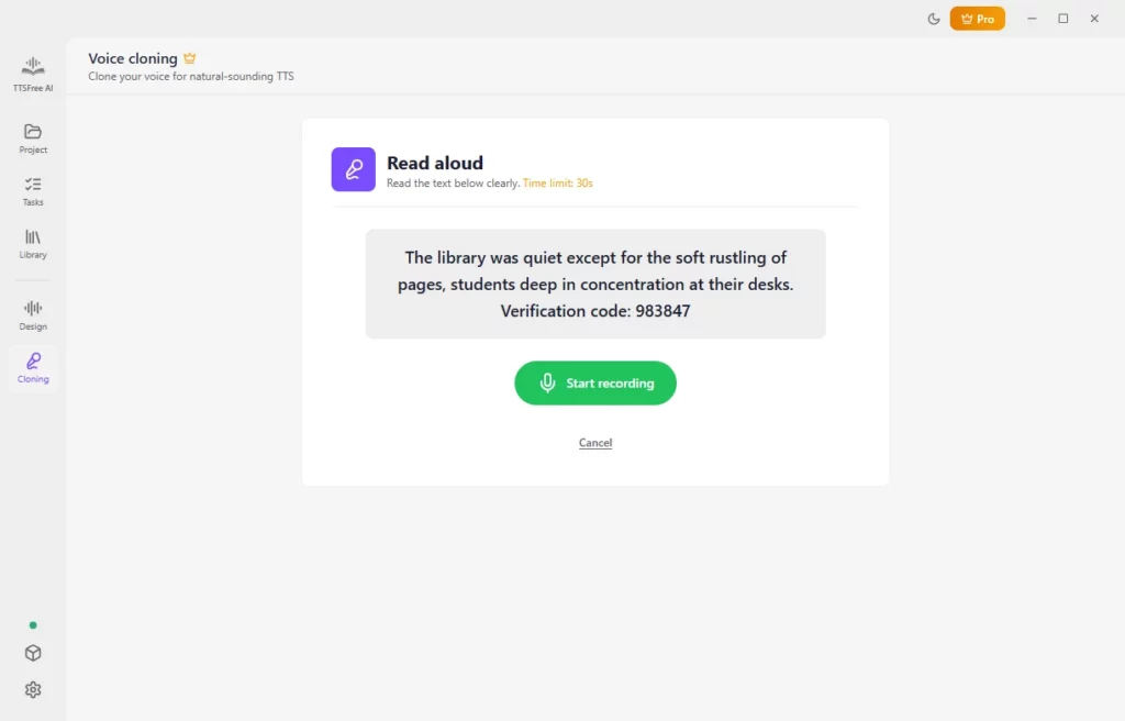 Clone your AI voice