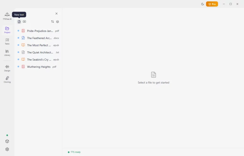 Create a new file