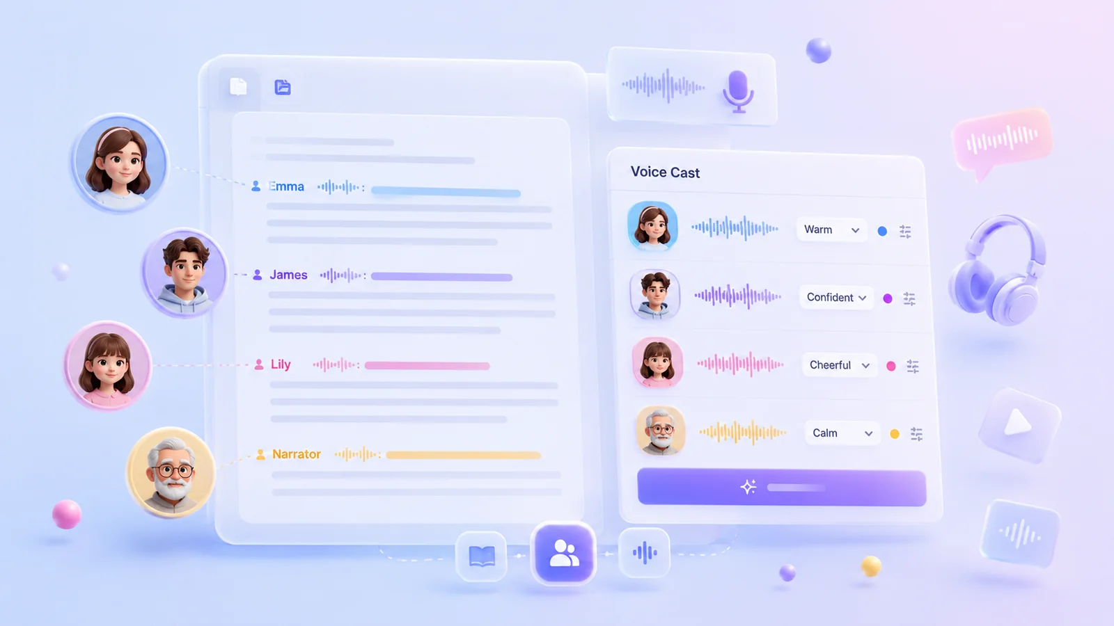 200+ Built-in Voice Library